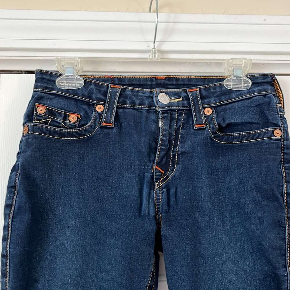 True Religion Jeanie Mid Raise Curvy Skinny Jean indigo Sz 29 - Picture 13 of 13